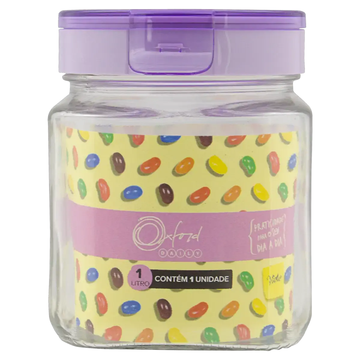 Pote Hermético Vidro Roxo 1l Oxford Daily