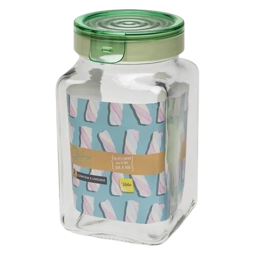 Pote Oxford 2lt Hermetrico Vidro Quad.menta