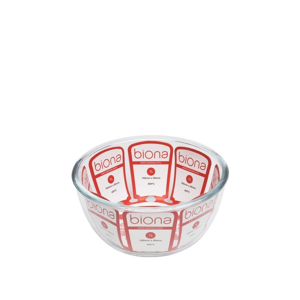 Tigela De Vidro Borosilicato Redonda 1l