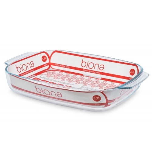 Assadeira Funda De Vidro Borosilicato Retangular 3,7l