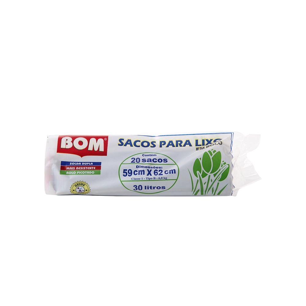 Saco Lixo Bom Lixo Rolo 30l C/20 Azul