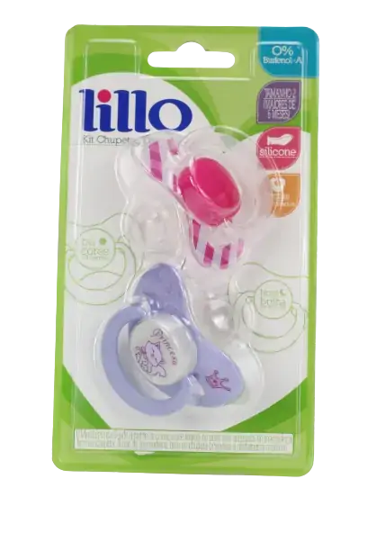 Kit Com 2 Chupetas Lillo Dia E Noite 604350 Tam.2 ? Rosa/lilás