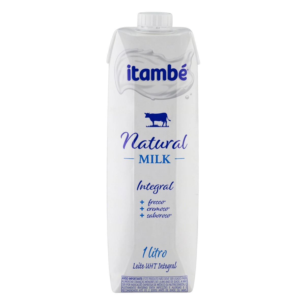 Leite Uht Integral Itambé Natural Milk Caixa Com Tampa 1l