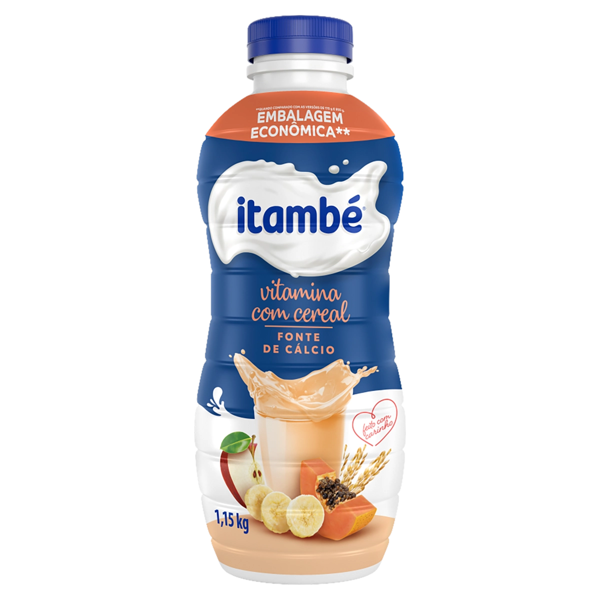 Iogurte Parcialmente Desnatado Vitamina Com Cereal Itambé Garrafa 1,15kg Embalagem Econômica
