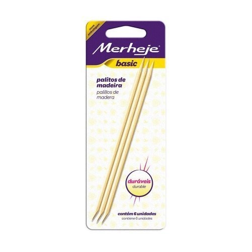Palitos De Madeira P/unhas Merheje Basic