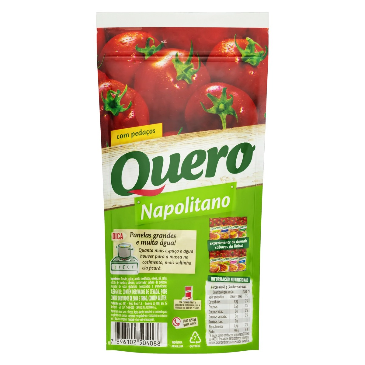 Molho De Tomate Napolitano Quero Sachê 340g