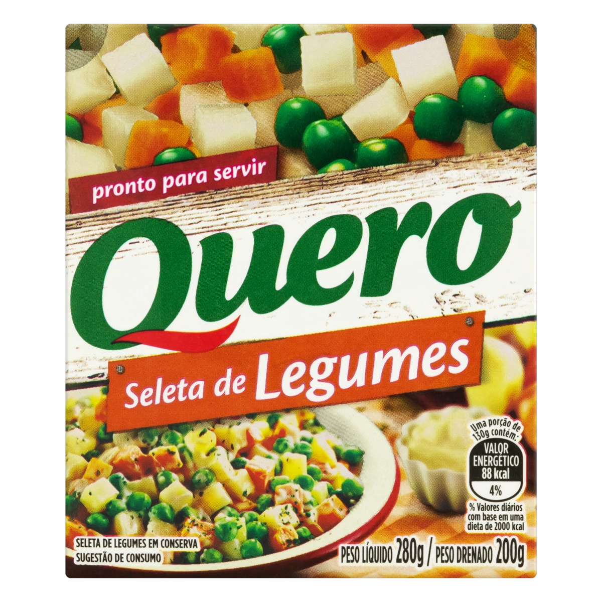 Seleta De Legumes Em Conserva Quero Caixa 200g