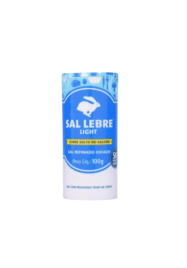 Sal Refinado Light Lebre Frasco 100g
