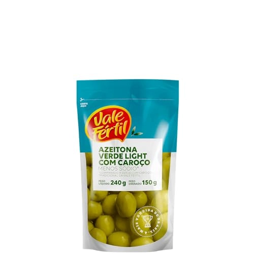 Azeitona Verde Em Conserva Light Vale Fértil Sachê 150g