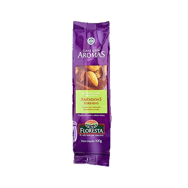 Café Torrado E Moído Amêndoas Torradas Floresta Gourmet Pacote 100g