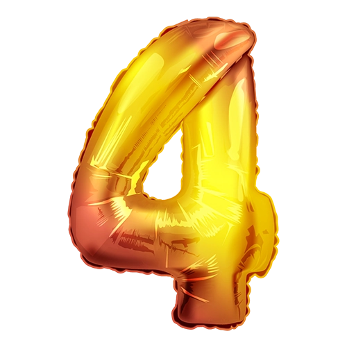 Balao Junco Metalizado Dourado 40cm N.4 1un