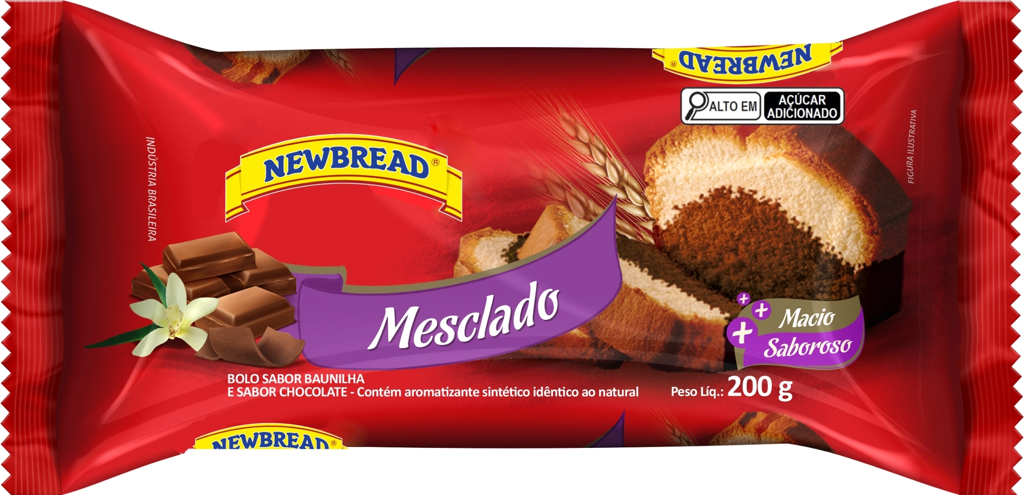 Bolo Newbread 200gr Mesclado
