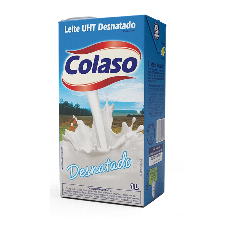 Leite Uht Desnatado Colaso Caixa 1l