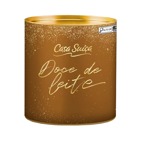Panettone Com Gotas Recheio Doce De Leite Casa Suíça Exclusiva Lata 1kg