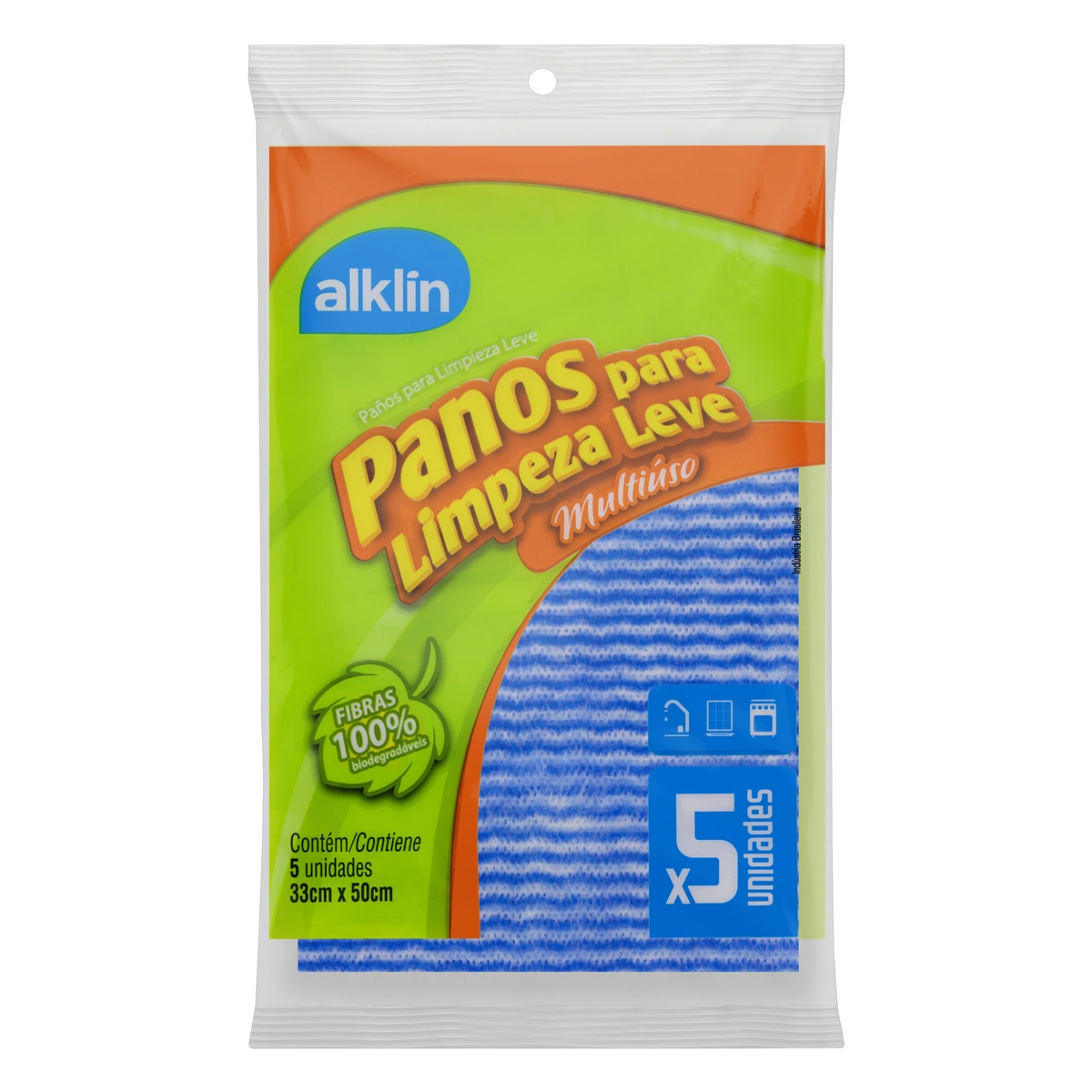 Pano Limpeza Leve 33x50 5un Azul Alk 7007 Schwanke