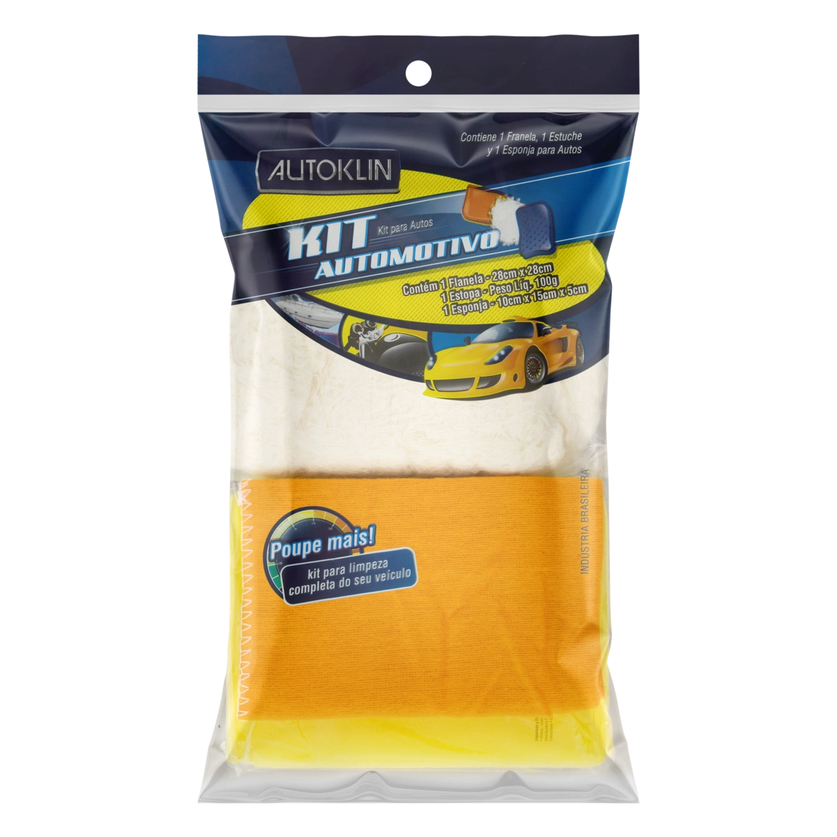 Kit Esponja Estopa Flanela Autoklin
