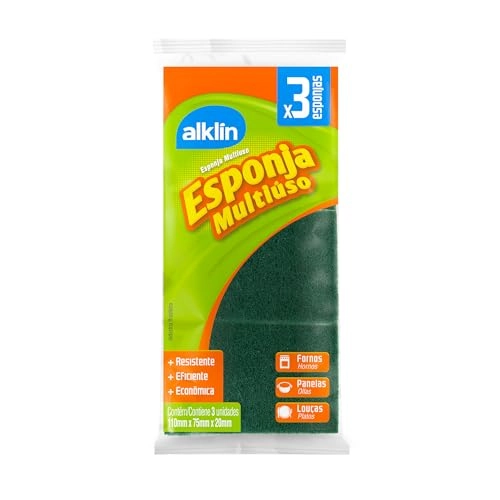 Esponja De Limpeza Multiuso Alklin 3 Unidades
