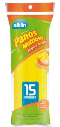 Pano Alklin Multiuso Limpeza Pesada 15u