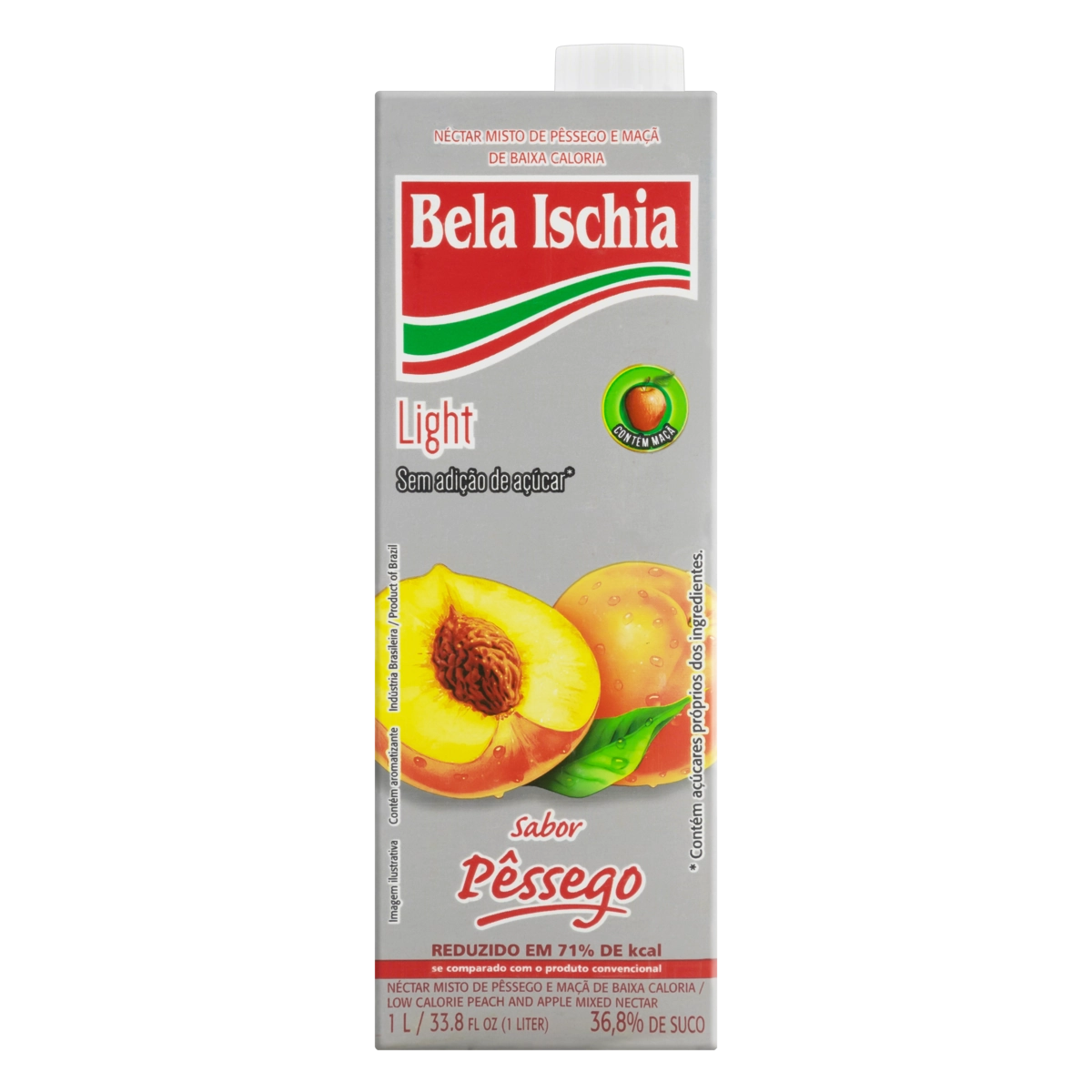 Néctar Pêssego Light Bela Ischia Caixa 1l