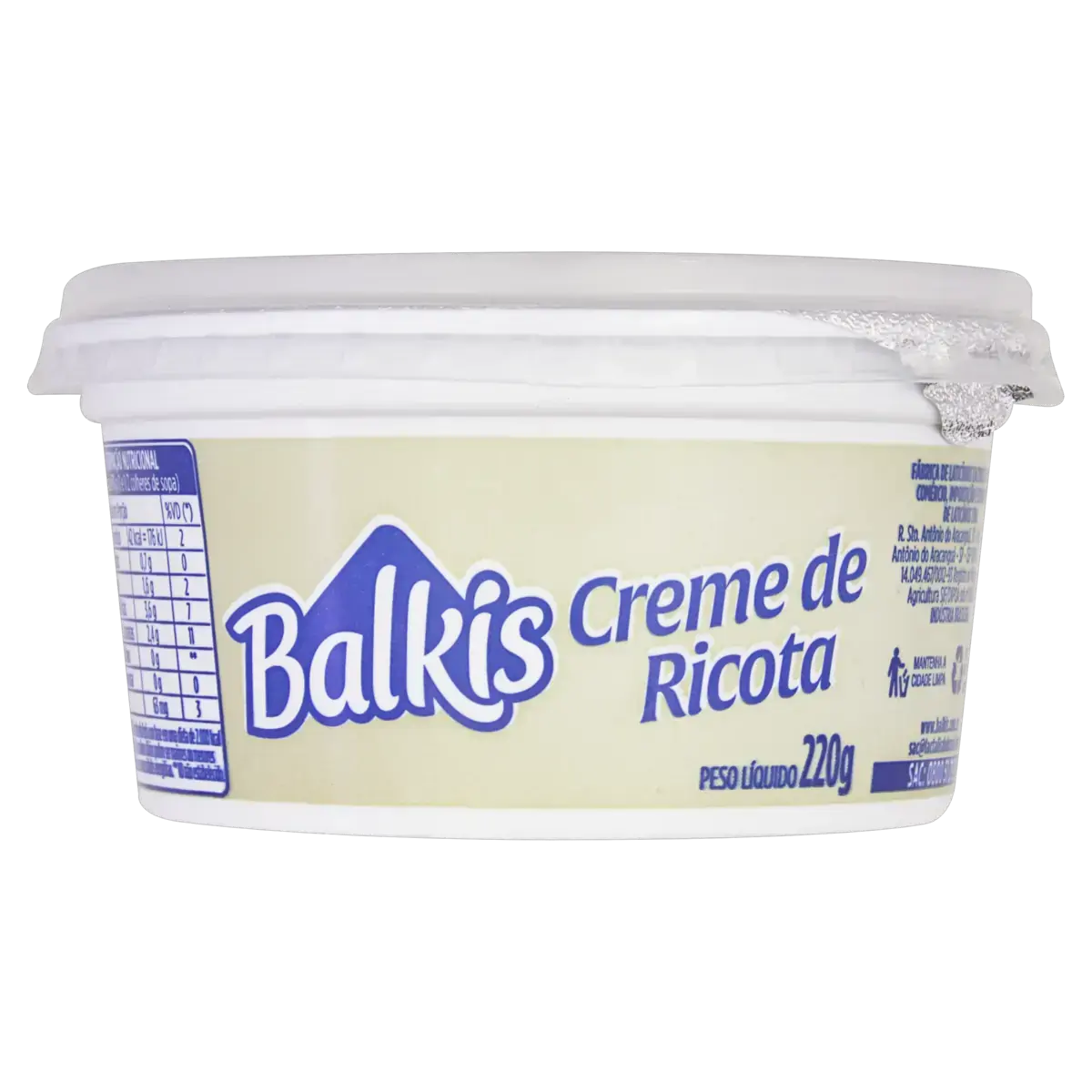 Creme De Queijo Ricota Balkis Pote 220g