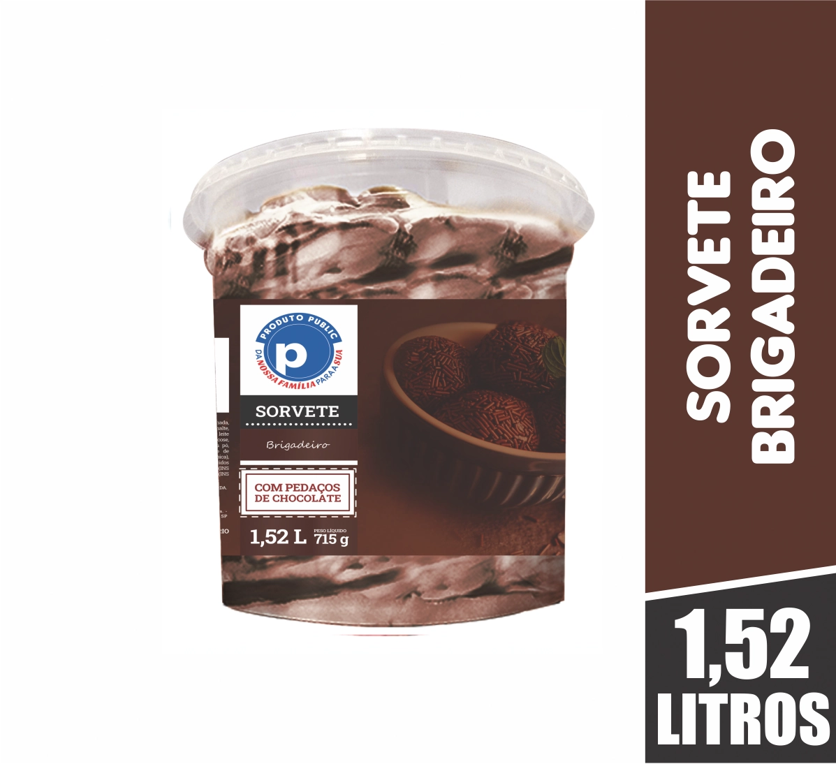 Sorvete Public 1.5l Brigadeiro