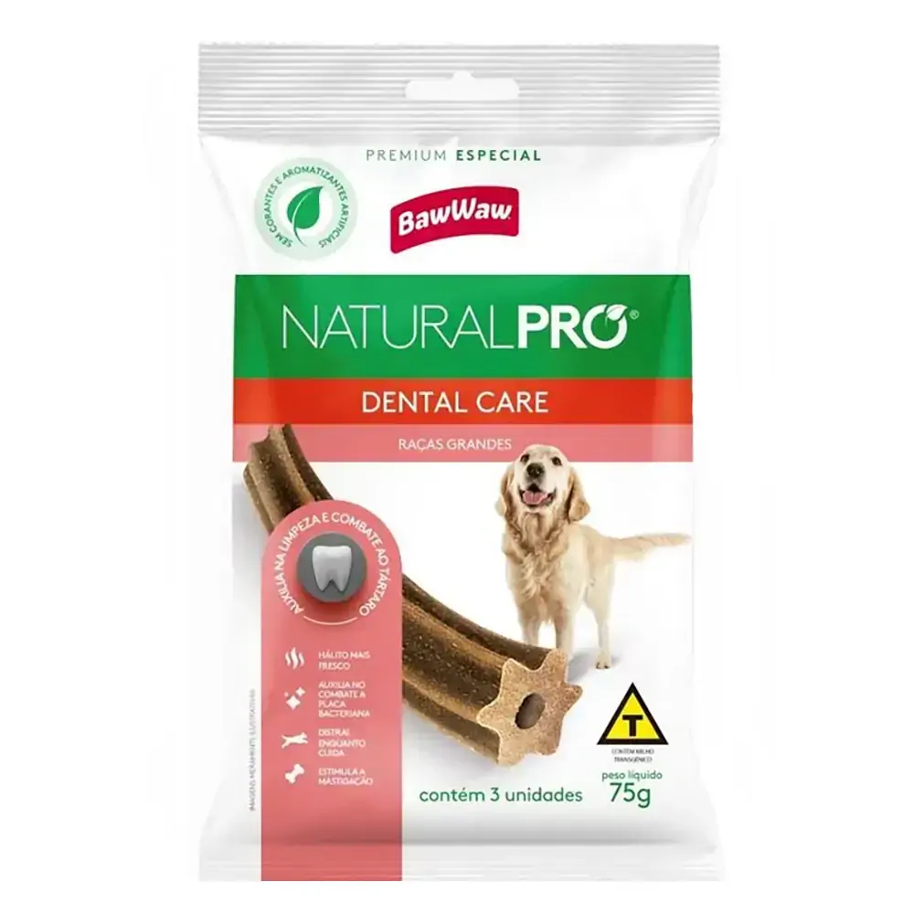 Snack Caes Baw Waw Natural Pro Rg 75g Dental Care