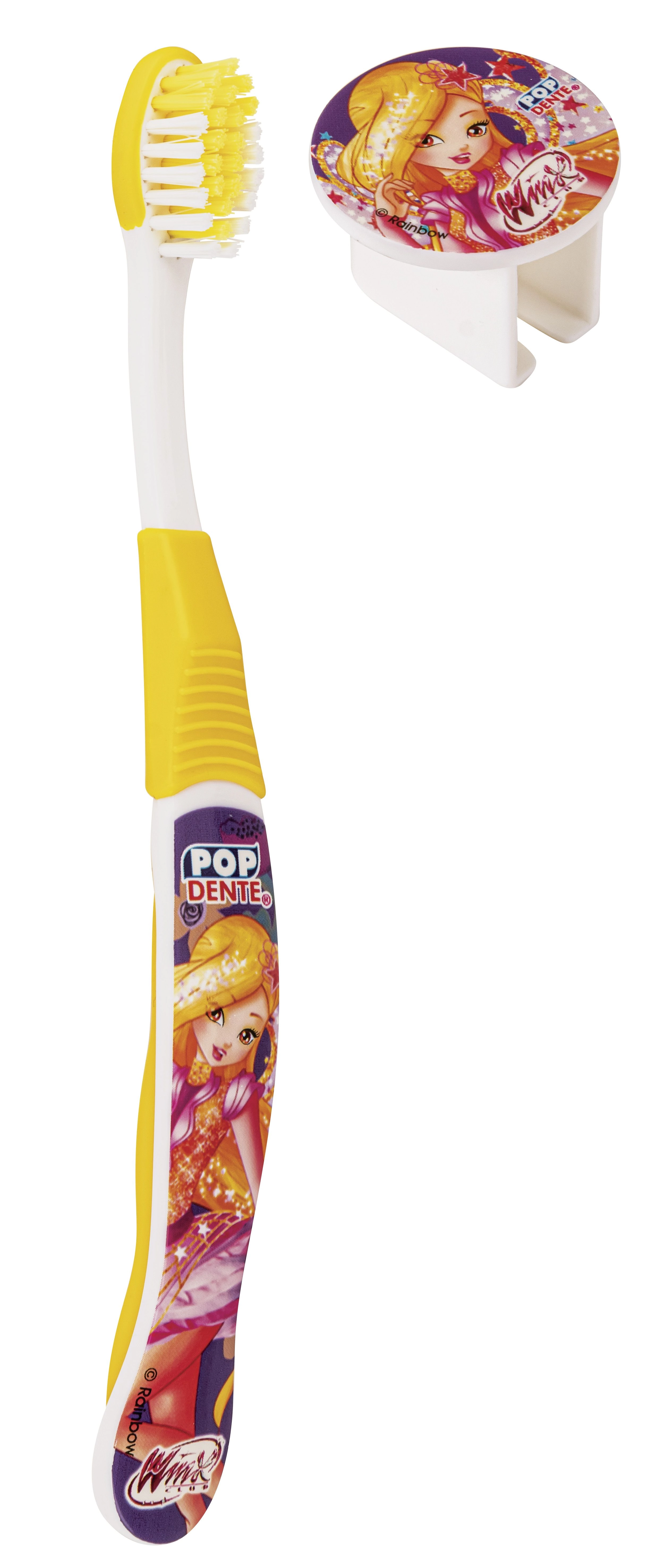 Escova Dental Pop Dente Protetor De Cerda Com Flor