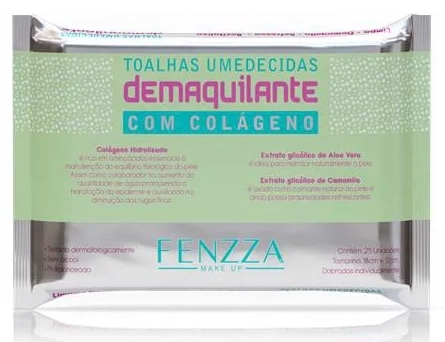 Toalhas Umded. Demaquilante Colageno Fz51022 Fenzza