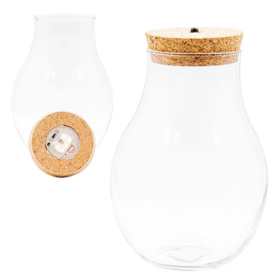 Vaso Vidro Terrario 25x18cm Ca4976 Cim