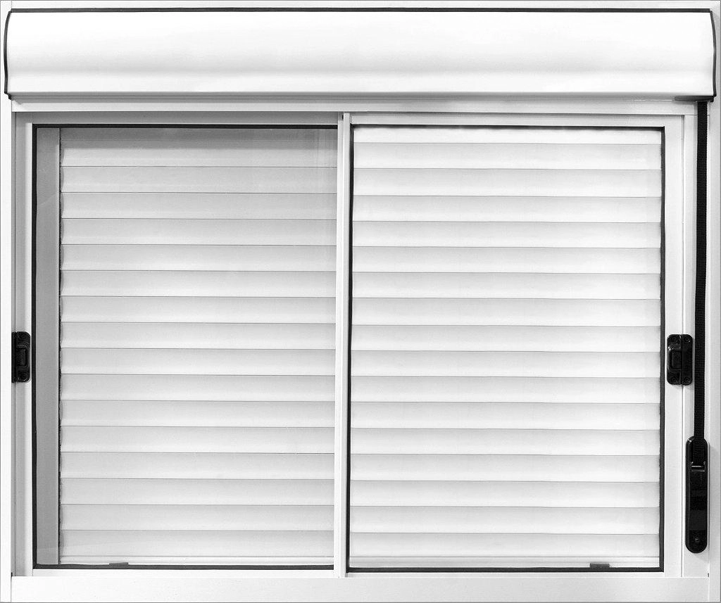 Janela De Aluminio 2 Folhas C/ven Integrada Classic- 100x100