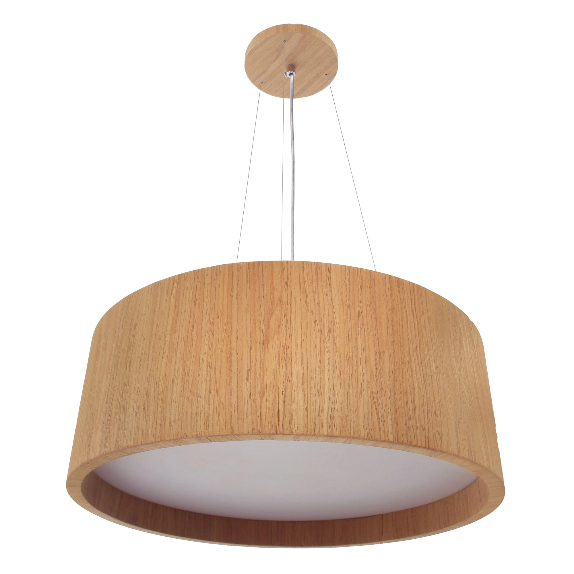 Pendente Wood Redondo 100cm - 6 Luzes E27 –freijó