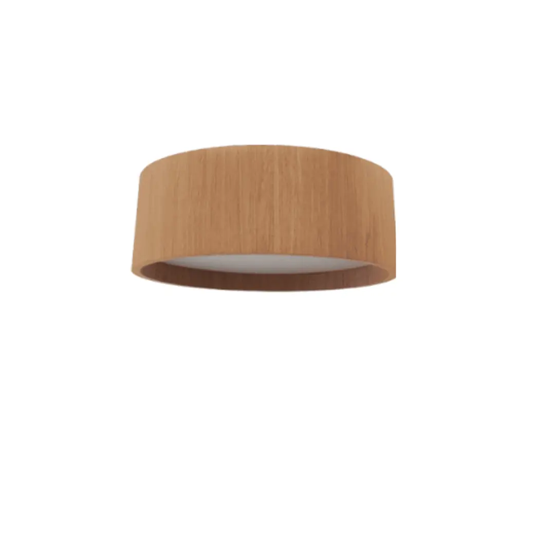 Plafon Wood Redondo 35cm - 3 Luzes E27 - Freijó