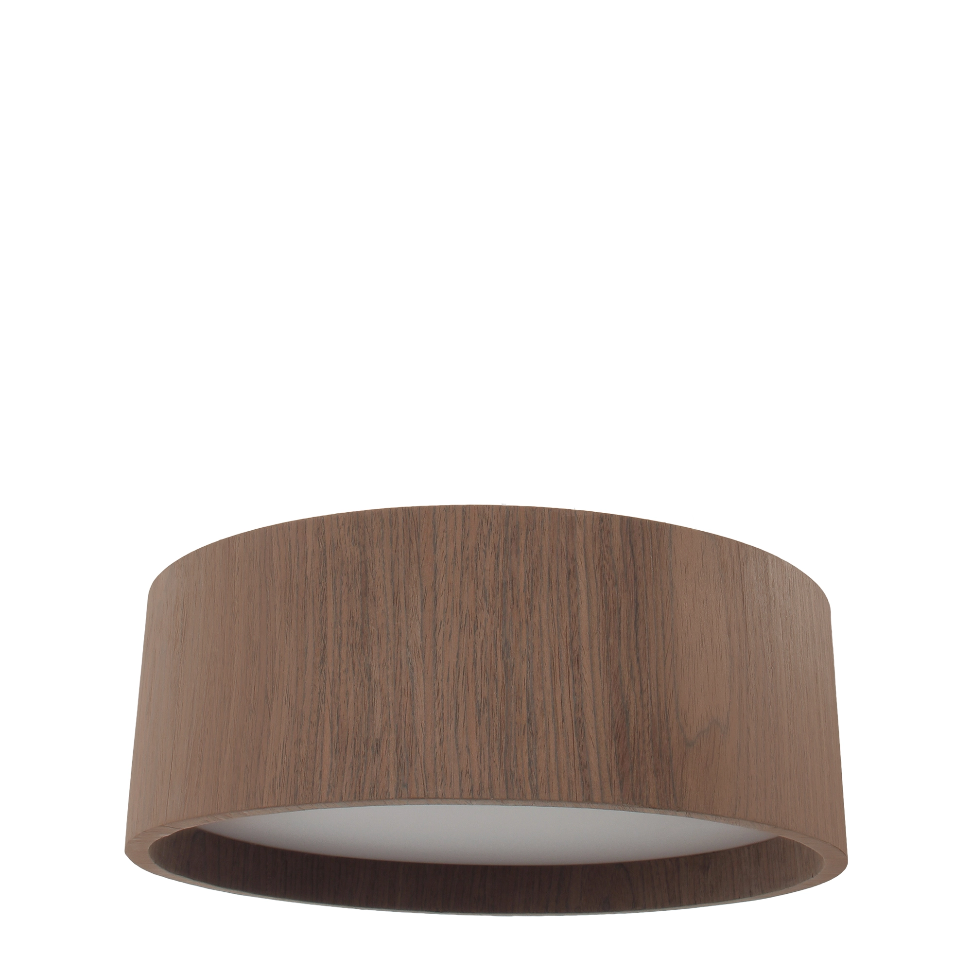 Plafon Wood Redondo 25cm - 2 Luzes E27 - Imbuia