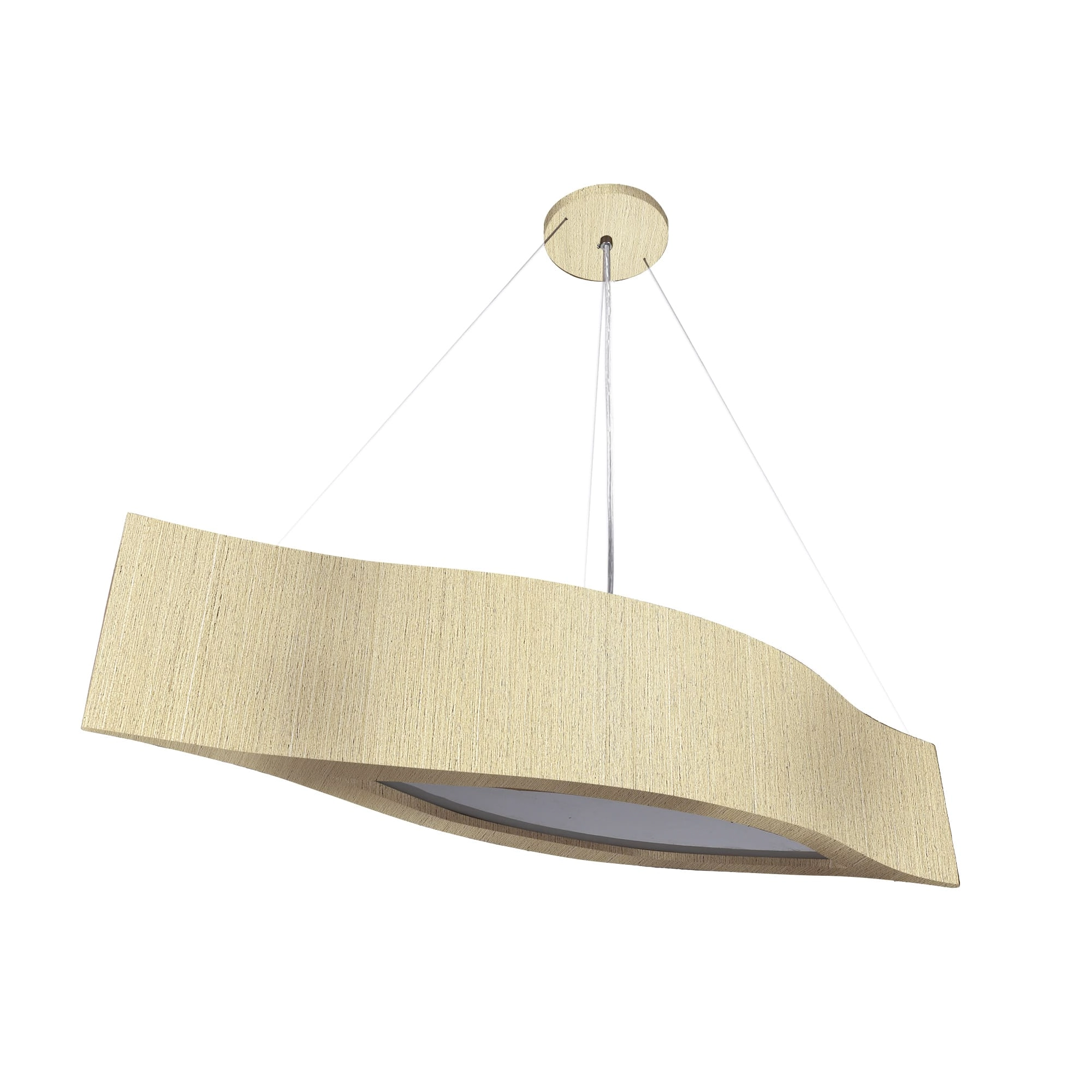 Pendente De Madeira Canoa 100cm 1xg13 Marfim