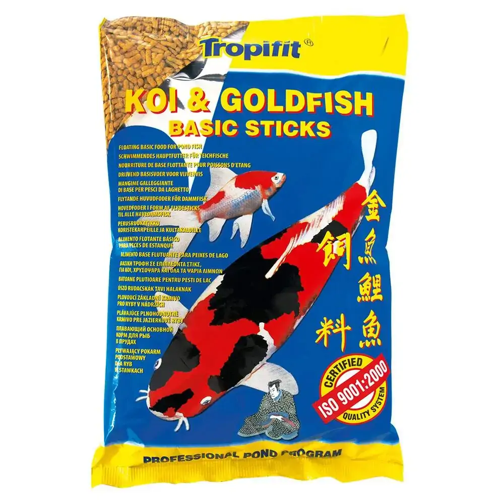 Alimento Tropical Koi Goldfish Basic Sticks Para Peixes