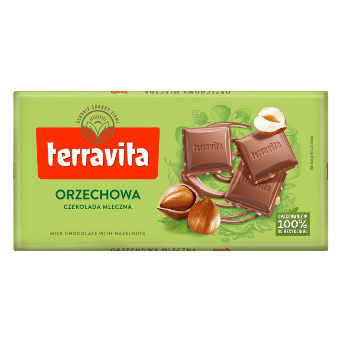 Chocolate Ao Leite Com Avelãs Terravita Cartucho 100g