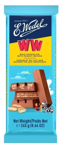 Chocolate Wafer Ao Leite Com Amendoim E.wedel 245g