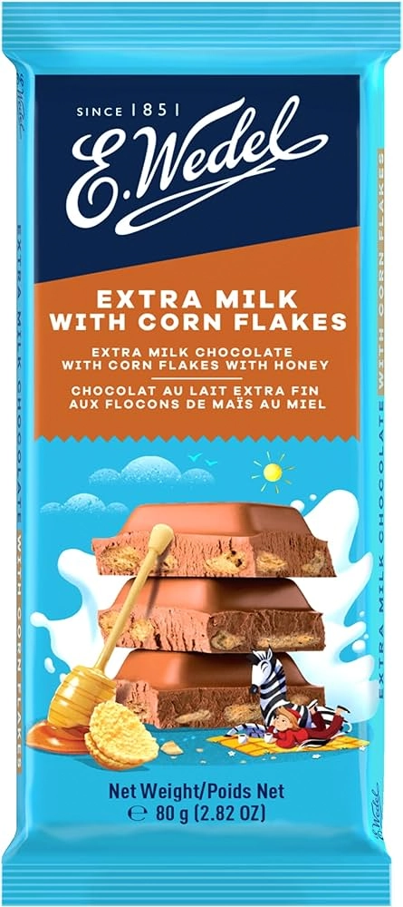 Chocolate Ao Leite Com Cornflakes E.wedel 80g