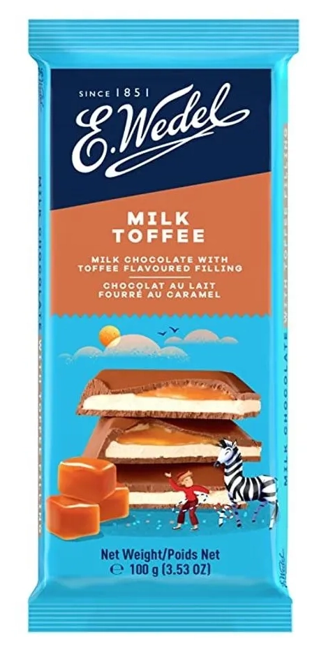 Chocolate E.wedel Ao Leite Recheio Caramelo 100g Cx 20