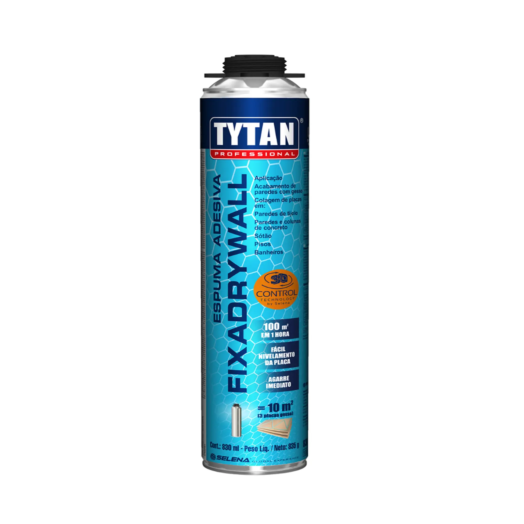 Espuma Adesiva Fixa Dry Wall Verde 830ml Tytan
