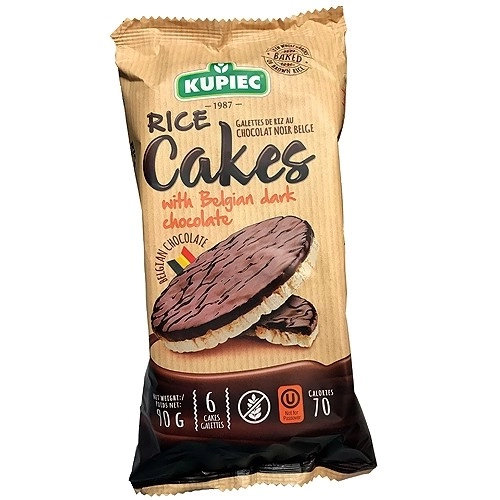 Biscoito De Arroz Com Chocolate Belga Meio Amargo Kupiec Pacote 90g