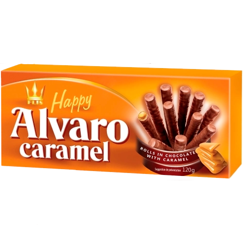 Bisc Wafer Happy Alvaro Caramel Flis 120g