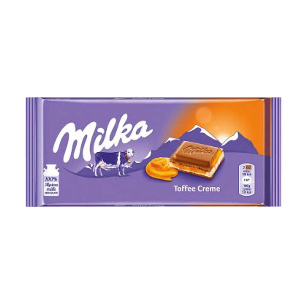 Chocolate Ao Leite Com Recheio De Leite E Toffee Milka Pacote 100g