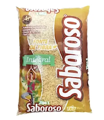 Arroz Integral Saboroso 1kg Parboilizado Data