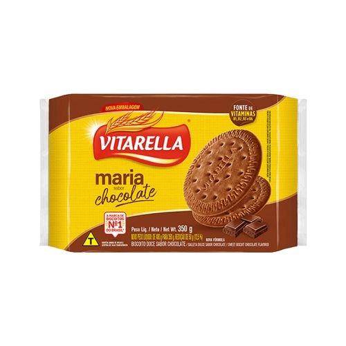 Biscoito Vitarella Maria Chocolate 350g Data