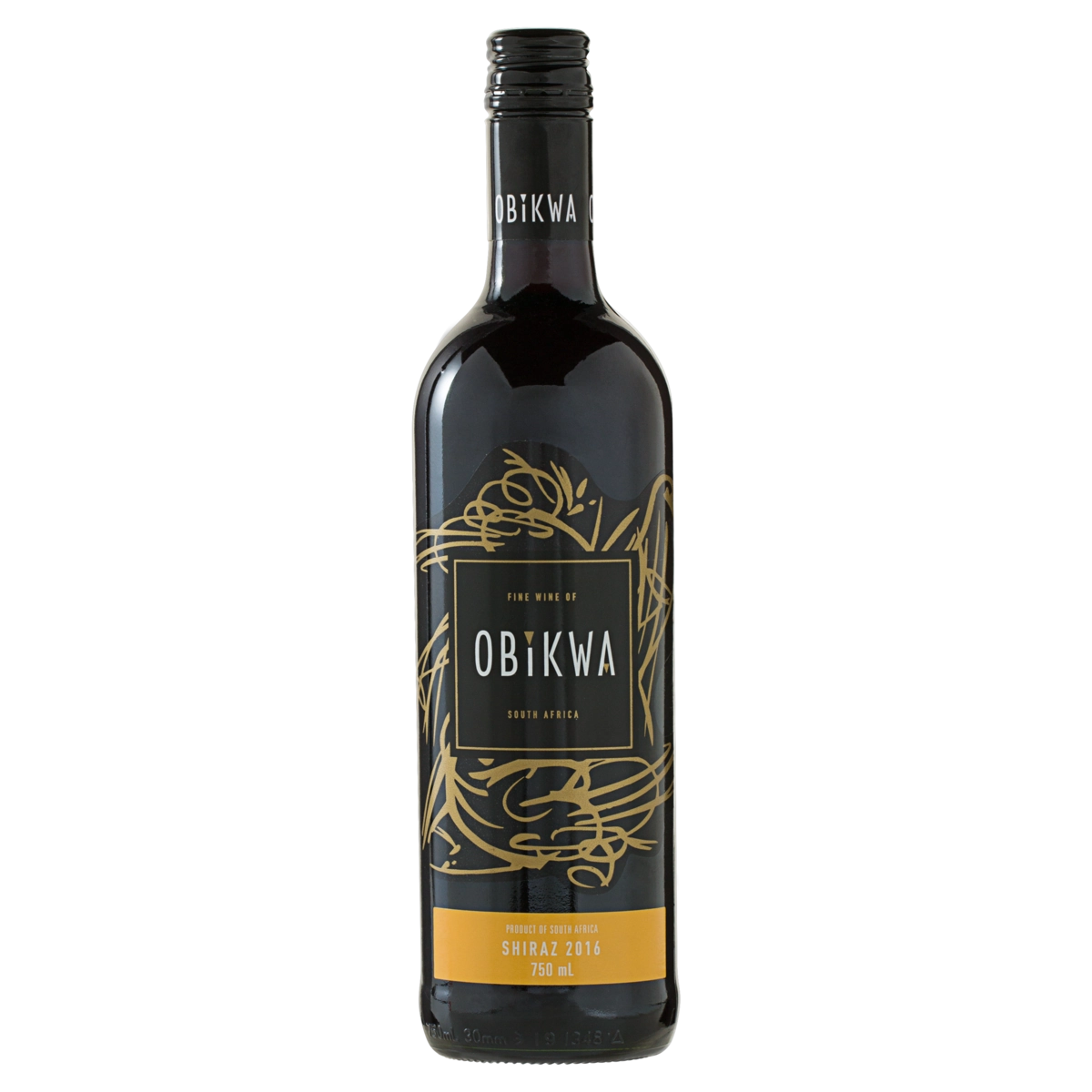 Vinho Sul Africano Tinto Meio Seco Obikwa Shiraz Western Cape Garrafa 750ml