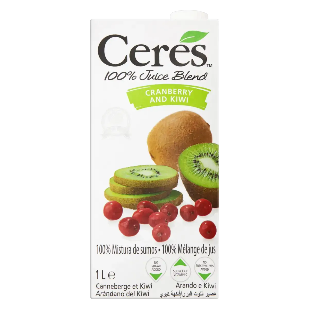 Suco Misto Cranberry, Kiwi, Maçã E Uva Ceres Caixa 1l