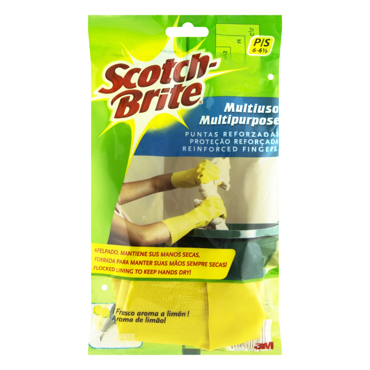 Luva Multiuso Limão Amarela Scotch Brite P
