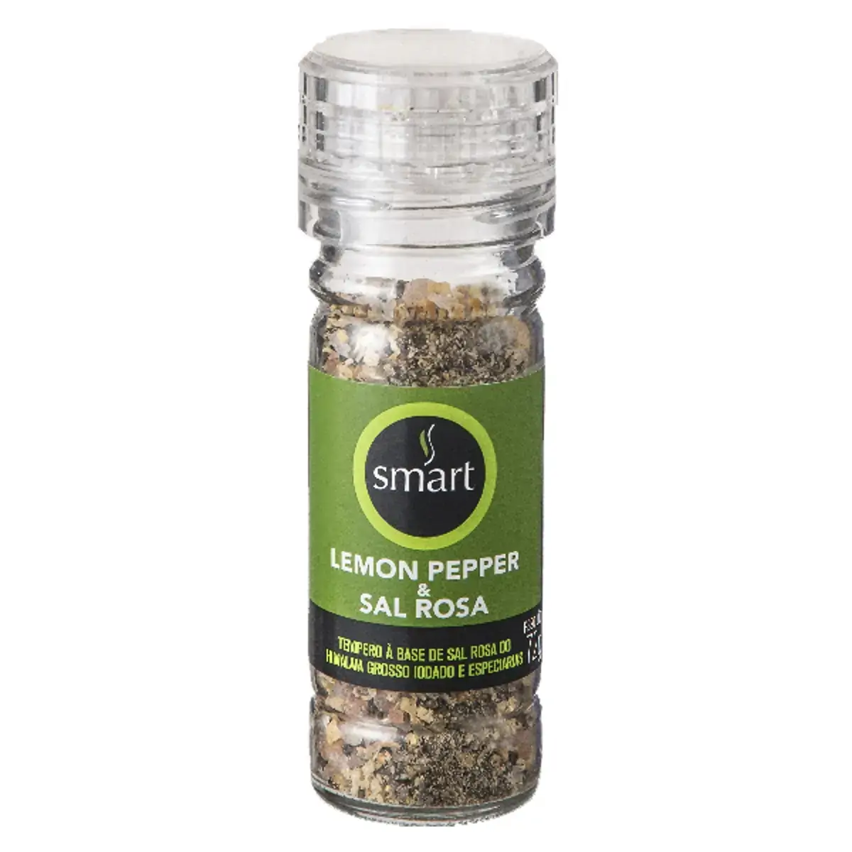 Tempero Granulado Lemon Pepper E Sal Rosa Do Himalaia Smart Vidro 72g