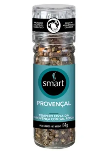 Tempero De Ervas Da Provença E Sal Rosa Com Moedor Smart Spice 64g